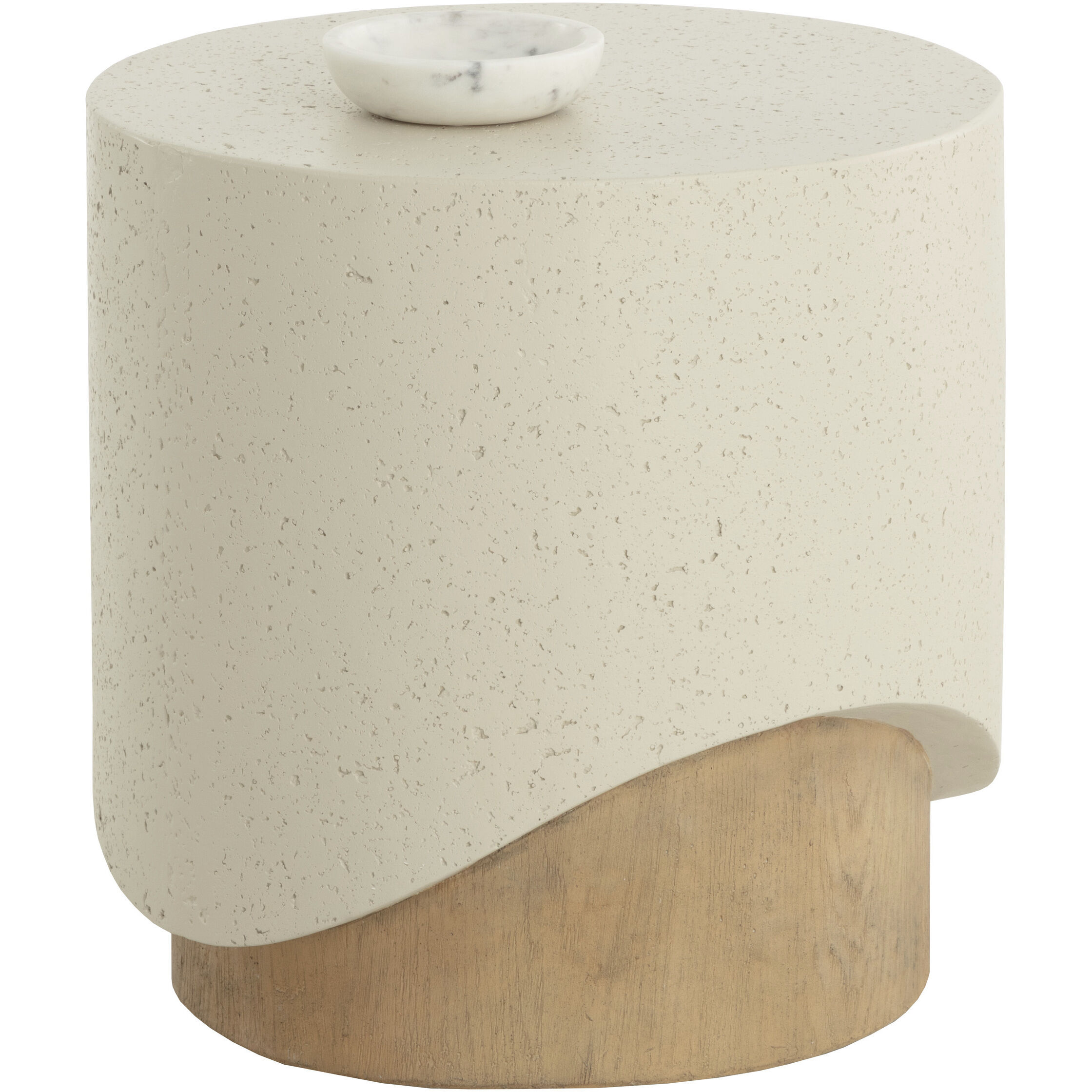 Patras 20 X 19.75 inch Cream / Light Brown Outdoor End Table